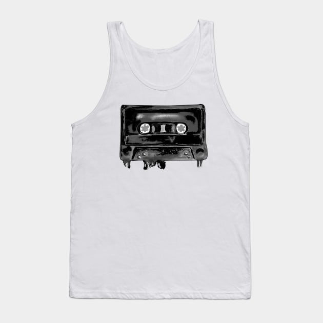 Black Cassette Tank Top by msmart